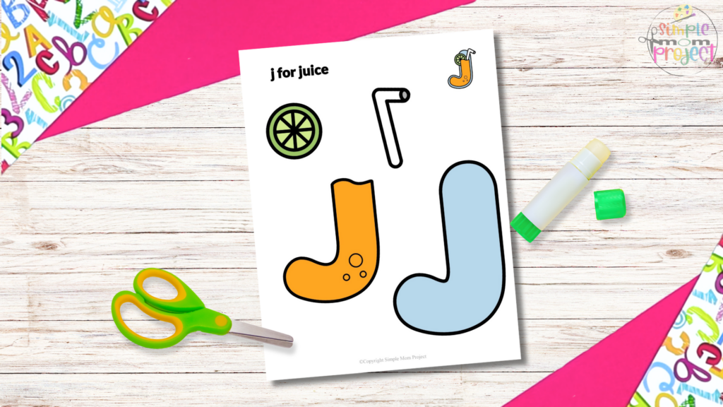 Free Printable Letter J for Juice Craft Template for kids