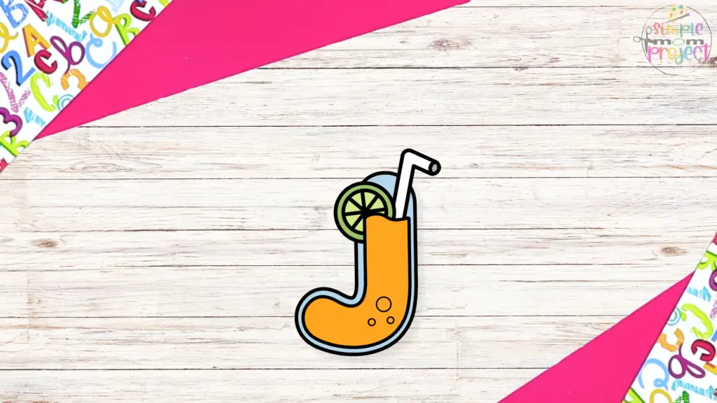 Free Printable Letter J for Juice Craft Template for kids 9