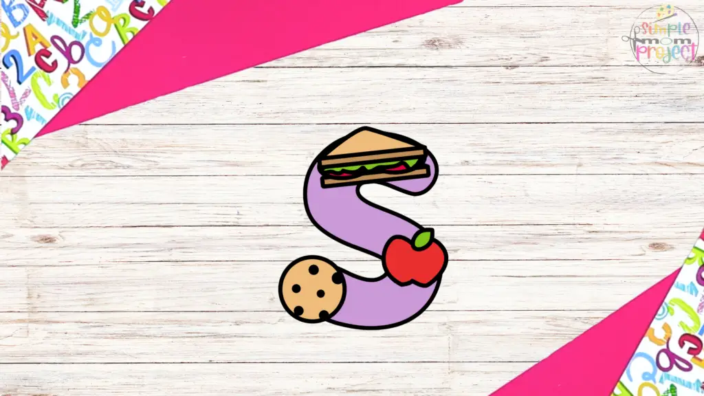Free Printable Letter S for Snack Craft Template for Kids 9
