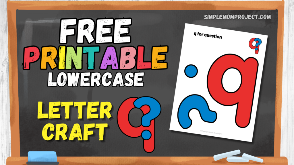 Free Printable Lowercase Letter Q for Question craft template for kids 1