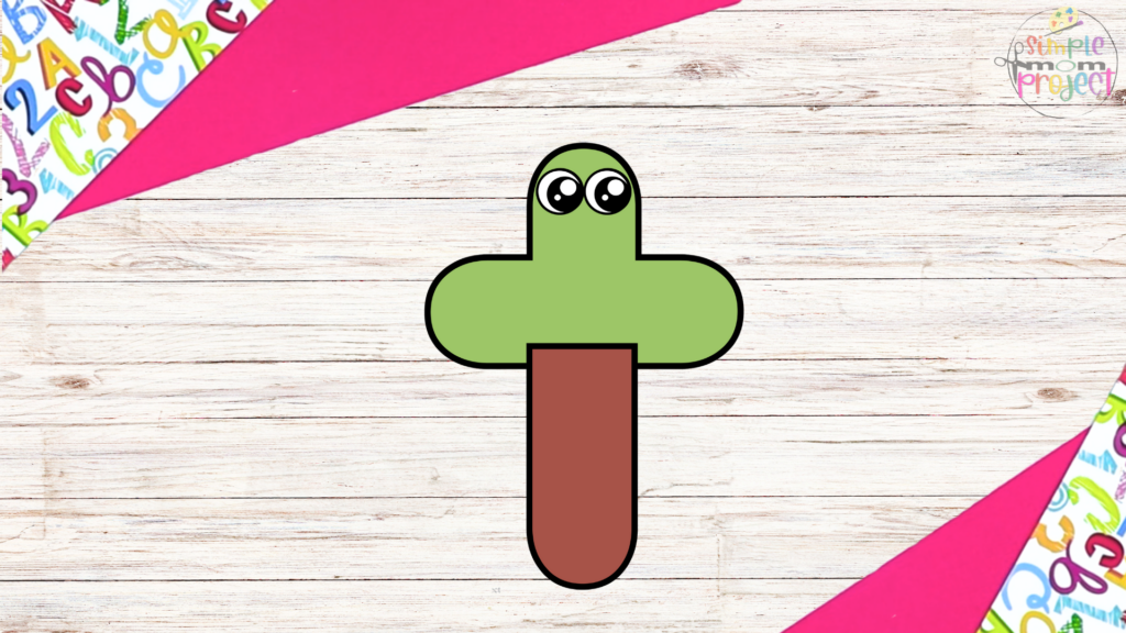 Free Printable Lowercase Letter t for turtle Craft template for kids 5
