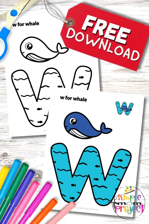 Looking for some wacky, wonderful and wildly fun crafts? We got you! The free printable lowercase letter w for whale craft template is here to turn ordinary crafting time into a wow-worthy experience. This adorable lowercase letter w is the perfect starting point for all sorts of wacky W inspired creations. Download, print and let the creativity flow!