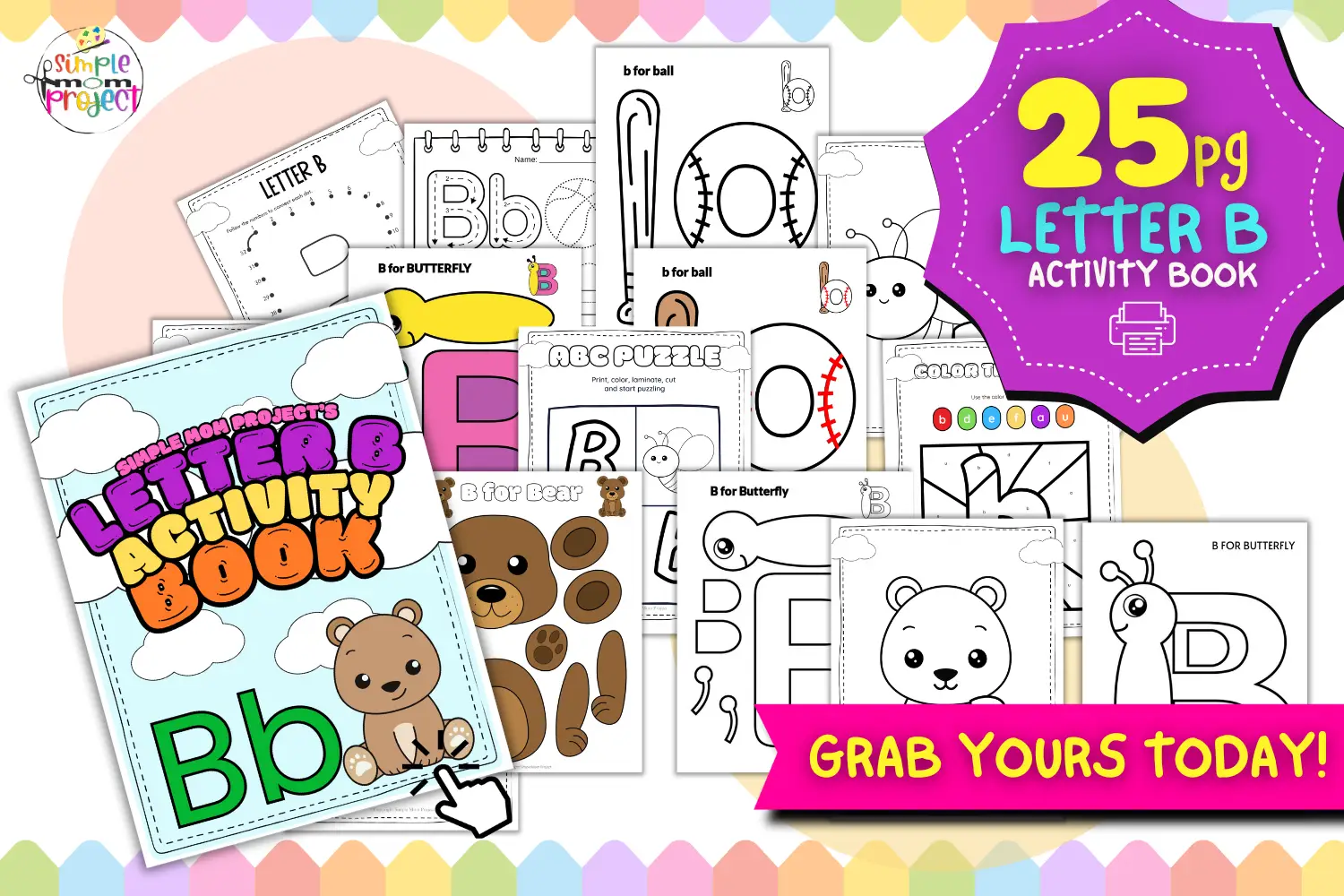 SHOP NOW Letter B Activity Book FlatLay 1