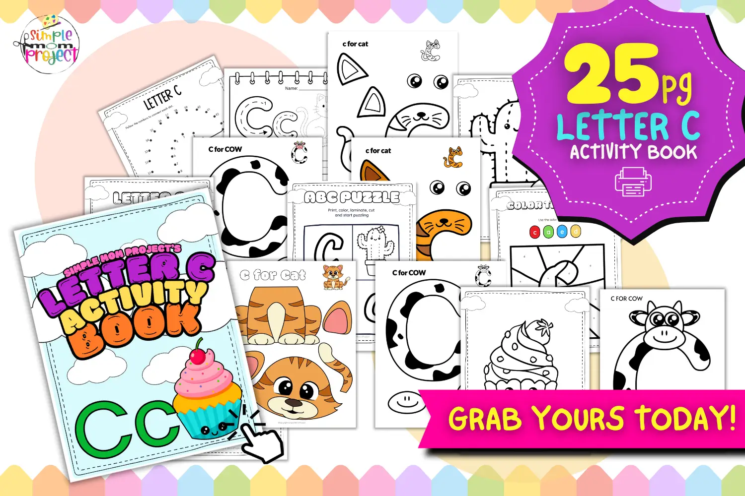 SHOP NOW Letter C Activity Book FlatLay 1
