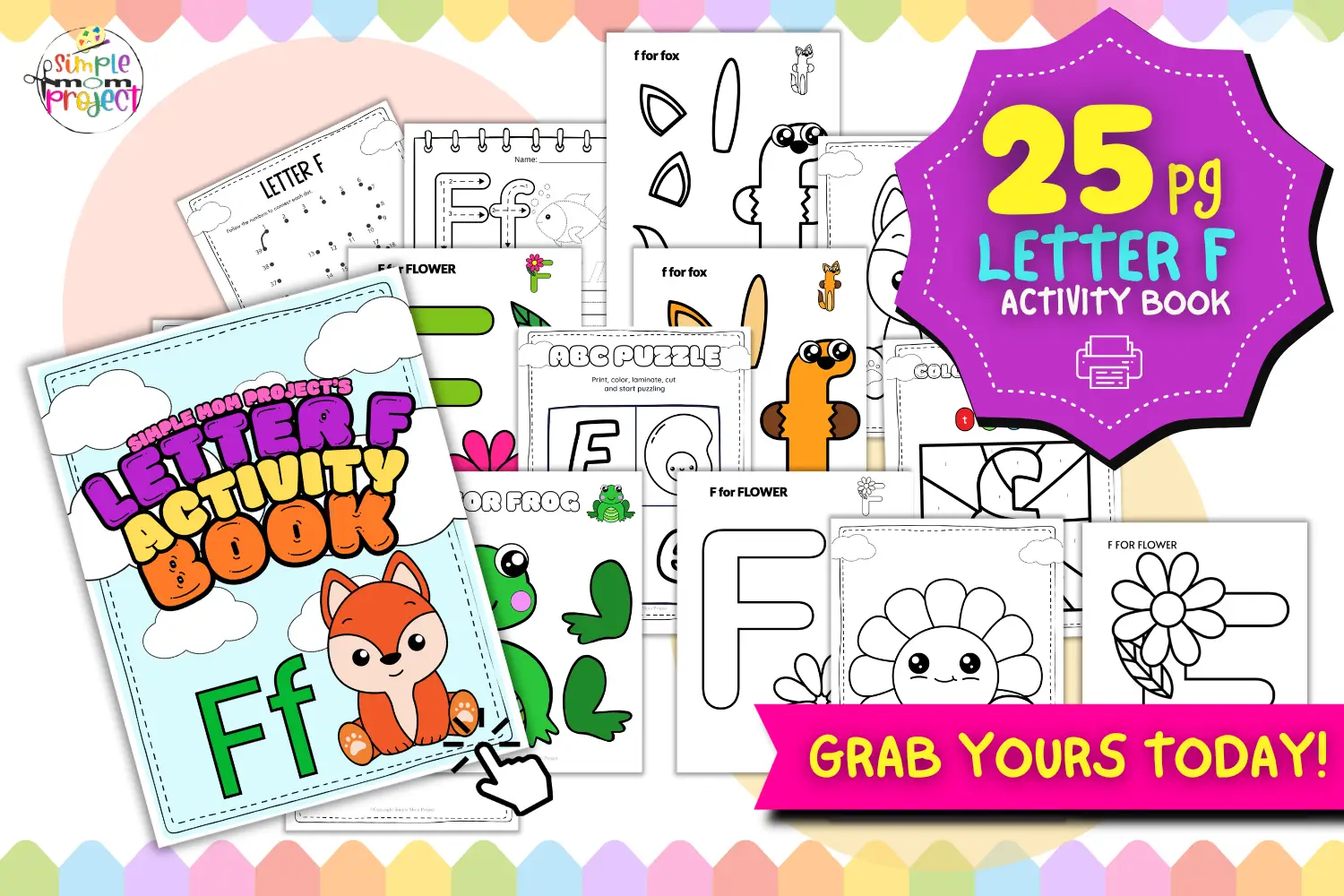 SHOP NOW Letter F Activity Book FlatLay 1