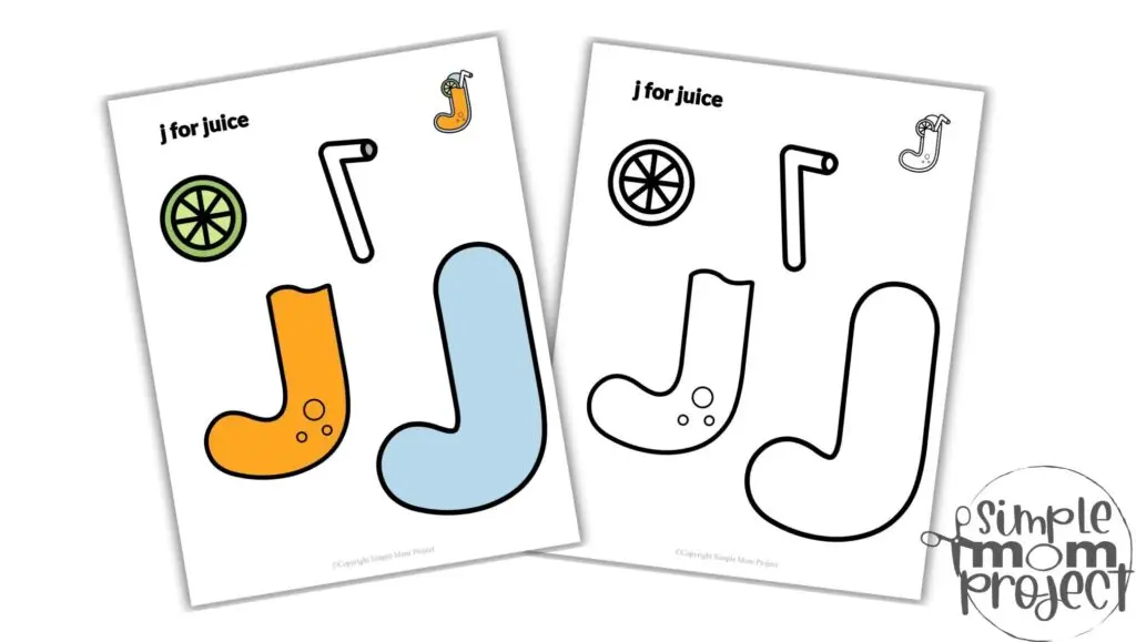 Free Printable Lowercase Letter j for Juice Convertkit Craft Template for Kids