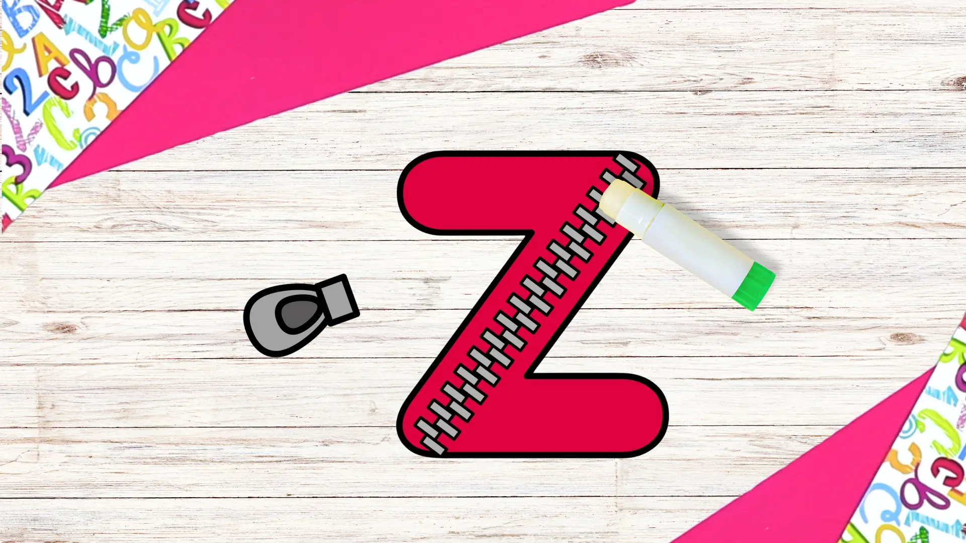 Free Printable Lowercase Letter z for Zipper Craft Template 3