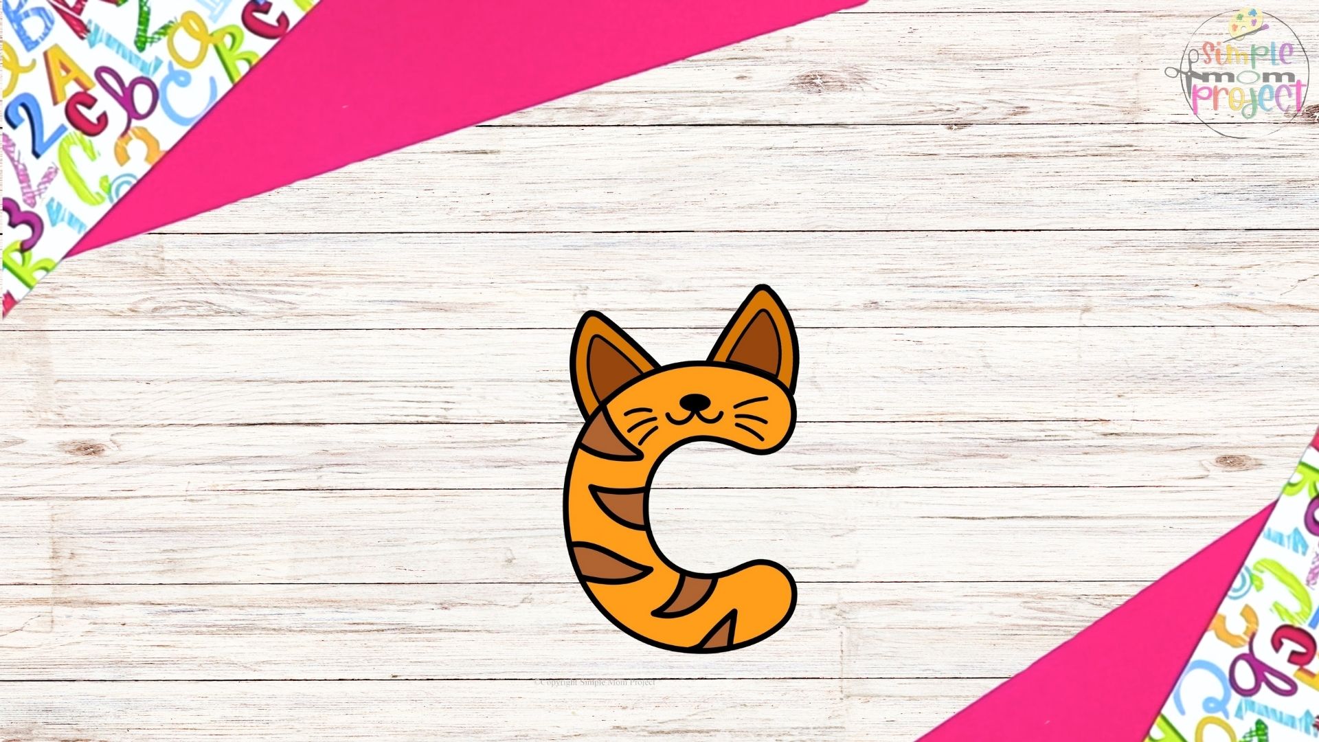 Free Printable Lowercase Letter c Craft Template Tutorial Image 4