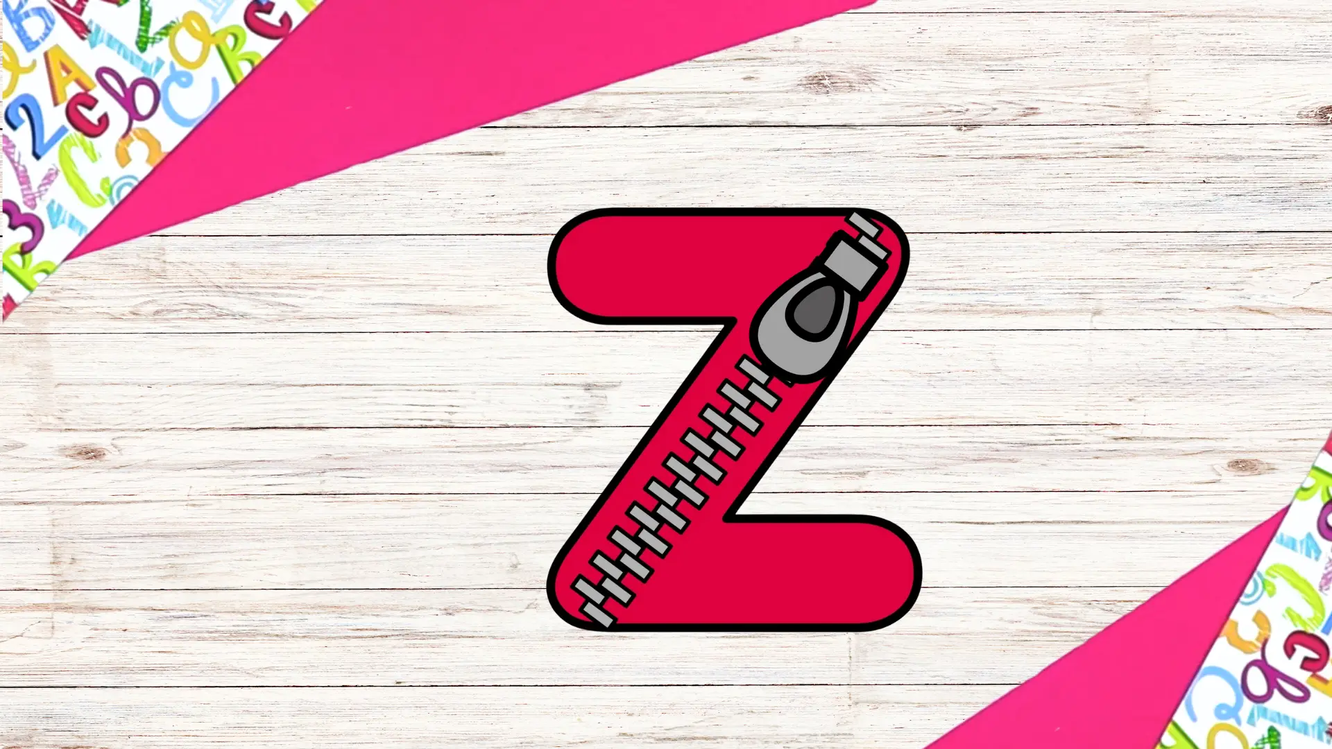 Free Printable Lowercase Letter z for Zipper Craft Template 4