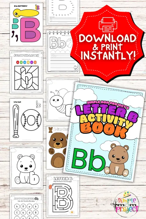 Free Printable Letter B Activity Craft Templates for Kids