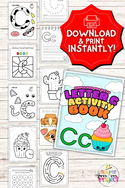 Letter_c_printable,_worksheets,_instant_download,_preschool,_toddlers