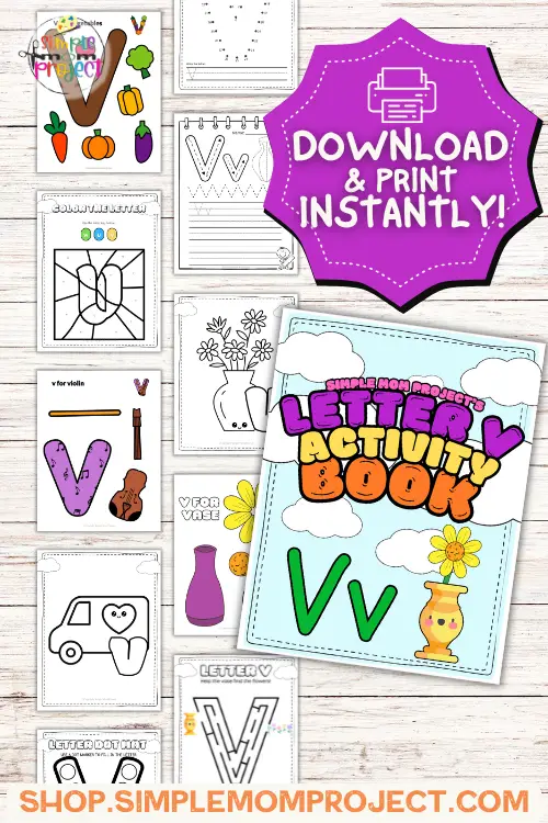 Letter_v_activity_printable_book,_letter_v_templates,_letter_v_worksheets