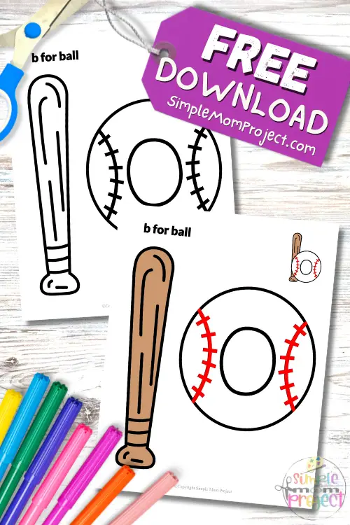 Want a free lowercase letter b craft that turns into a baseball and teacher the alphabet? If your little one loves baseball, basketball or just anything around they can toss around the living room, this free printable lowercase letter b for ball craft is the home-run activity you didn't know you needed. Great for letter recognition, crafty fun and major league smiles! Download it now before it slides into the outfield!