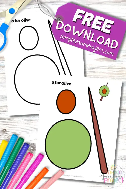 Want a fun way to sneak in alphabet practice without any eye rolls? Then the free printable lowercase letter o for olive craft is what you need! Perfect for preschoolers, kindergarten kids and even grown ups. Ready to make learning the letter so totally awesome? Download the free template now because olive you know you want to