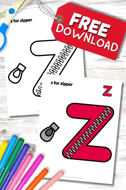 Have you ever imagined turning the lowercase letter z into a zipper-tastic masterpiece? Now you can with our free printable lowercase letter z for zipper craft! Use it during phonics time, art stations or just because zippers are cool. It's perfect for tiny hands and big imaginations. Go ahead, unzip a world of fun and download your lowercase letter z for zipper craft today!
