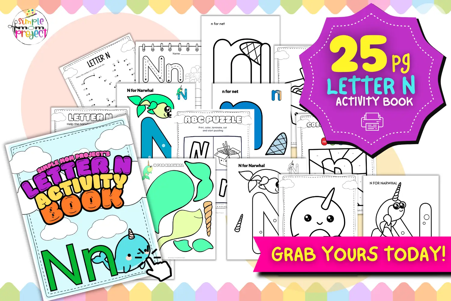 SHOP NOW Printable Alphabet Letter N Activity Templates