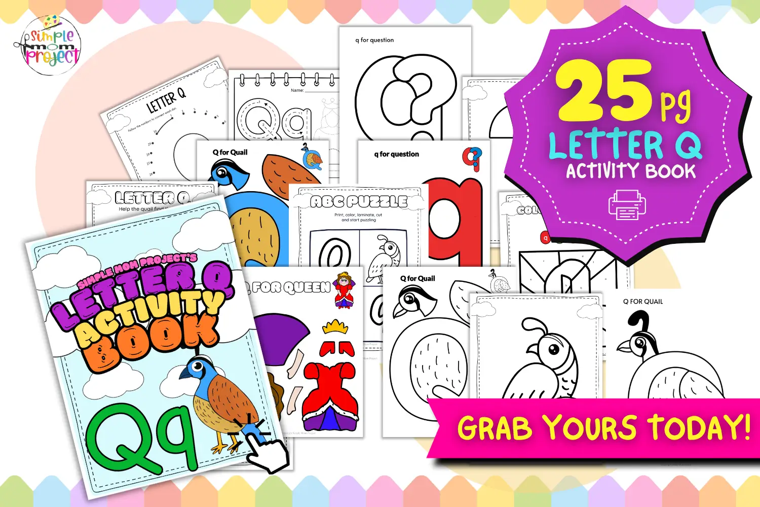 SHOP NOW Printable Alphabet Letter Q Activity Templates