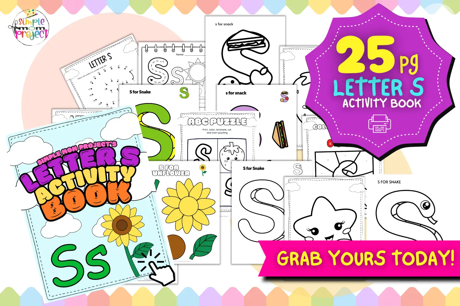SHOP NOW Printable Alphabet Letter S Activity Templates