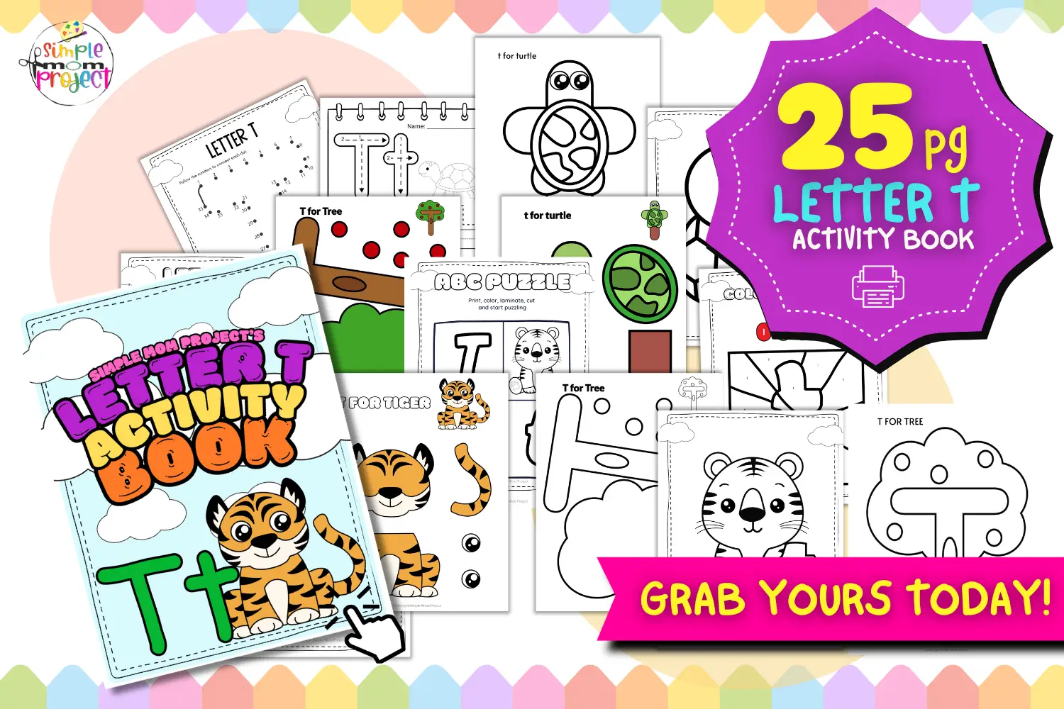 SHOP NOW Printable Alphabet Letter T Activity Templates