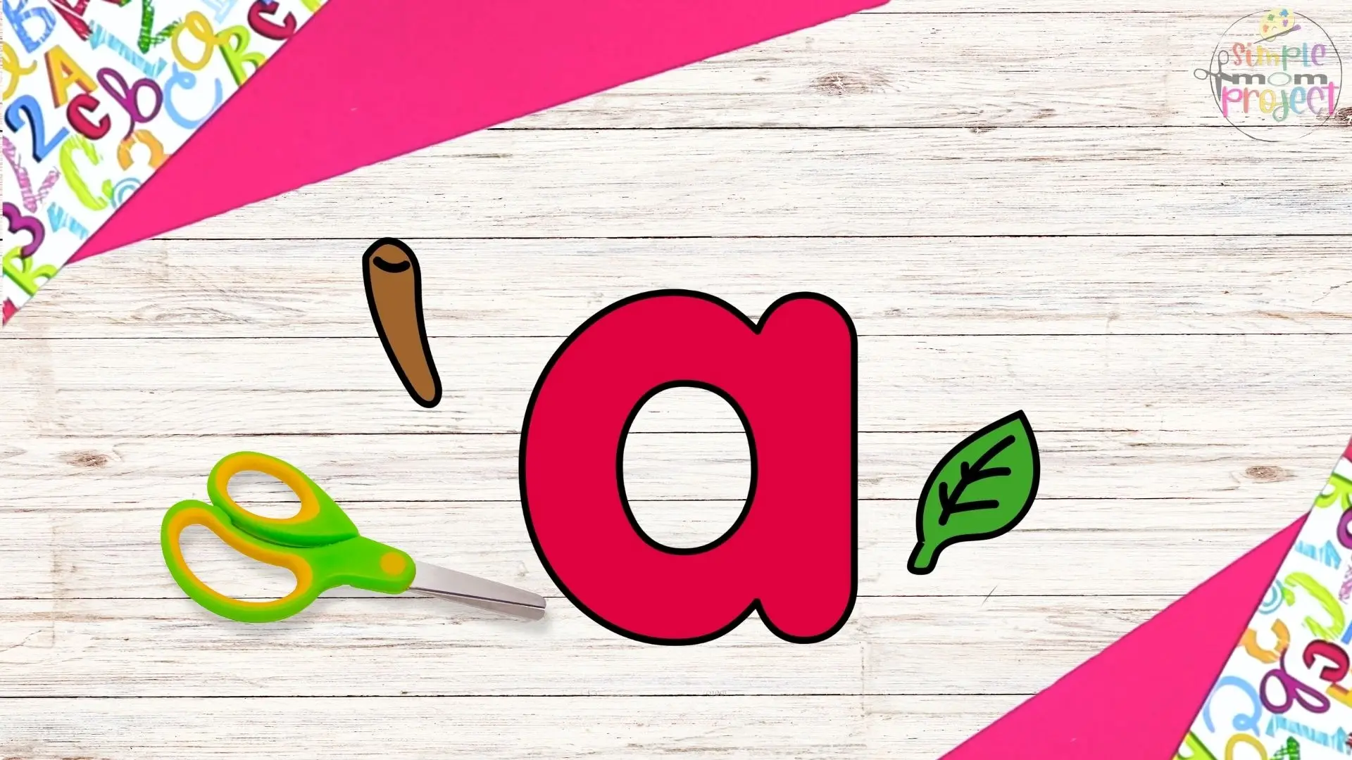 Free Printable Lowercase Letter a Craft Template Tutorial Image 2