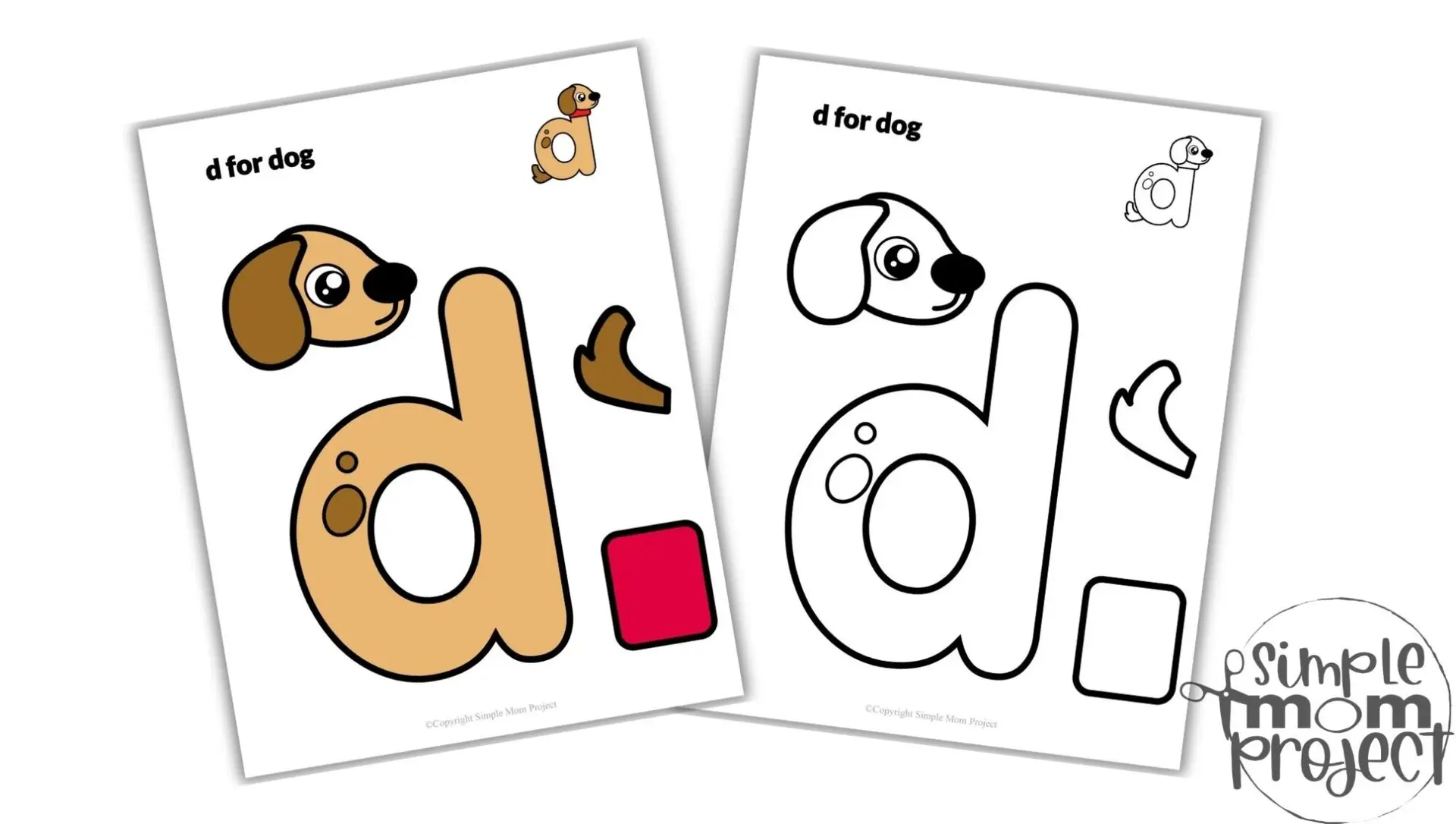 Printable Lowercase Letter d for Dog Craft Template Convertkit