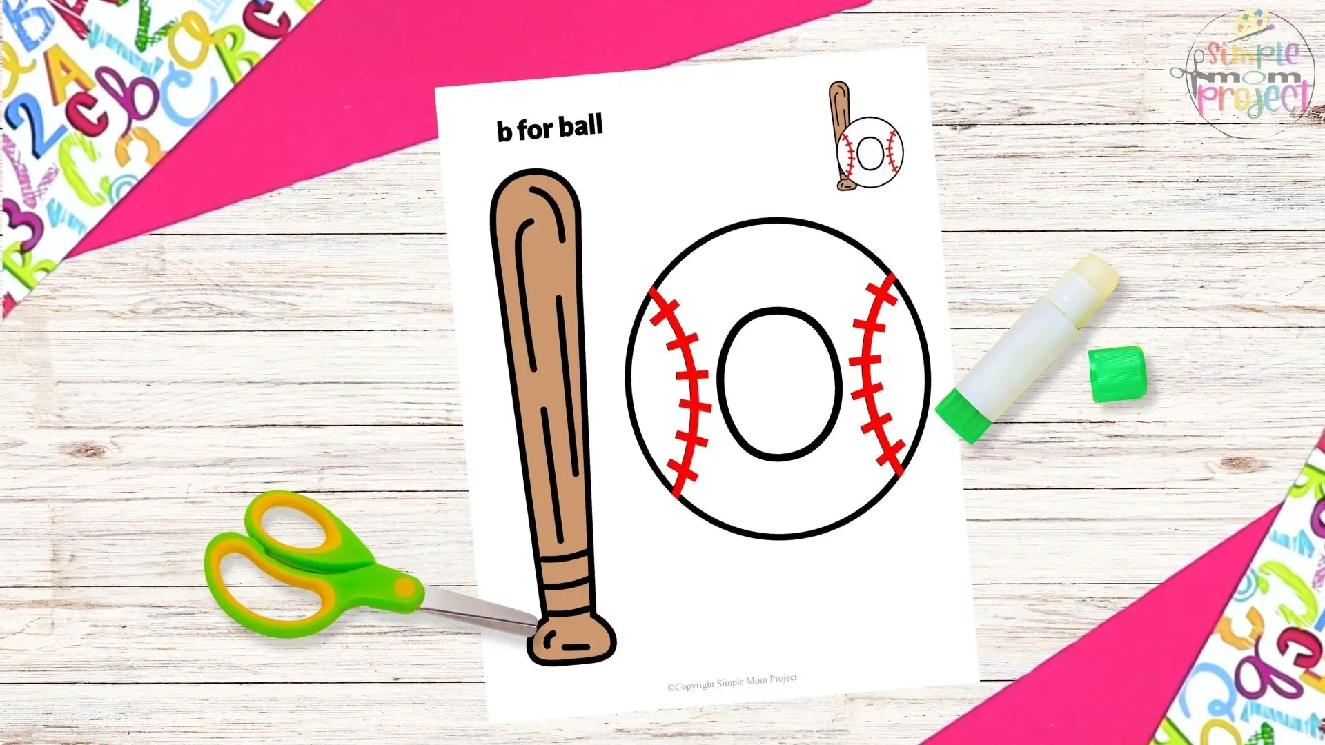 free printable letter b for bat and b for ball template for kids 1