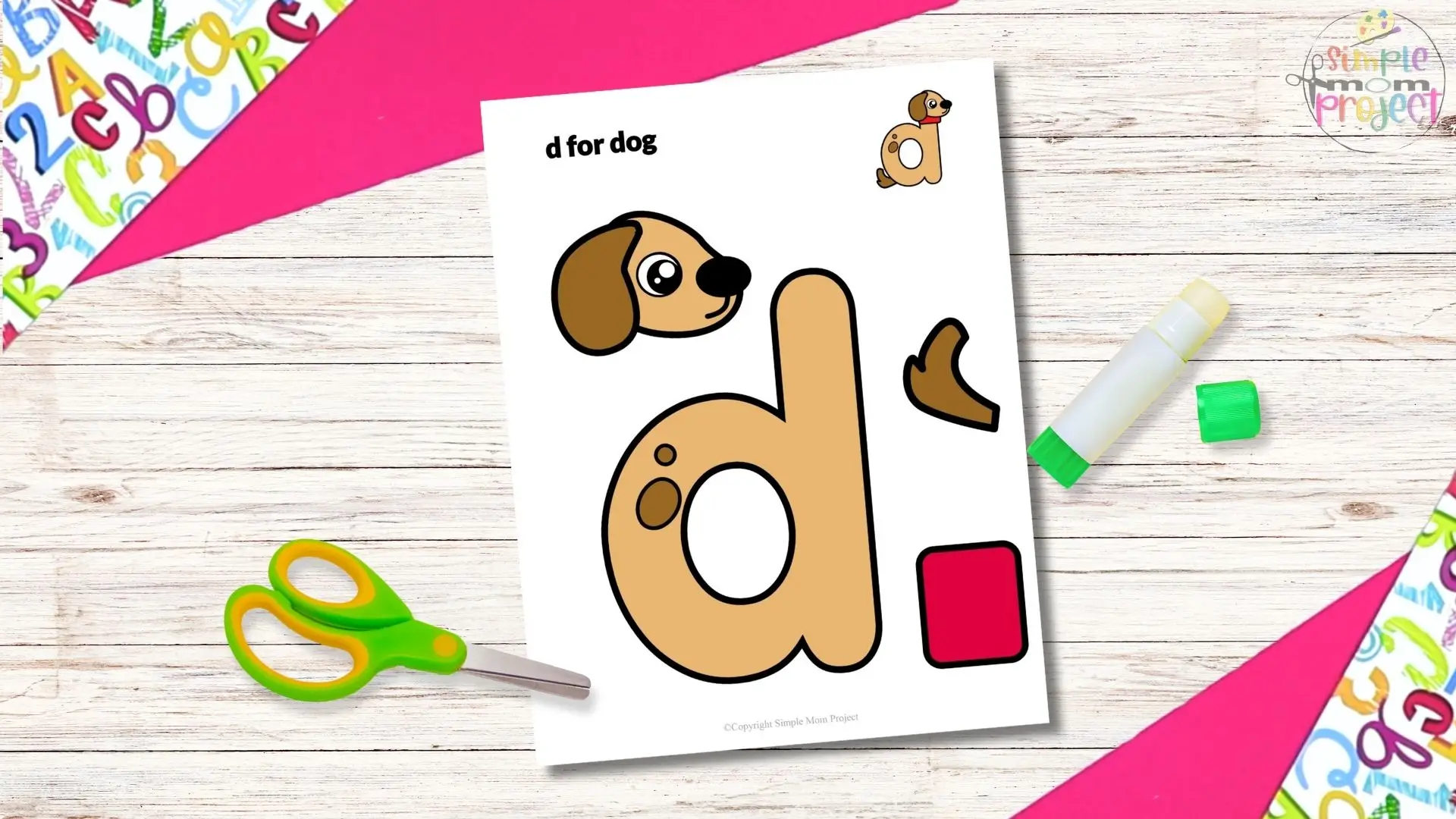 free printable letter d for dog craft for kids 2
