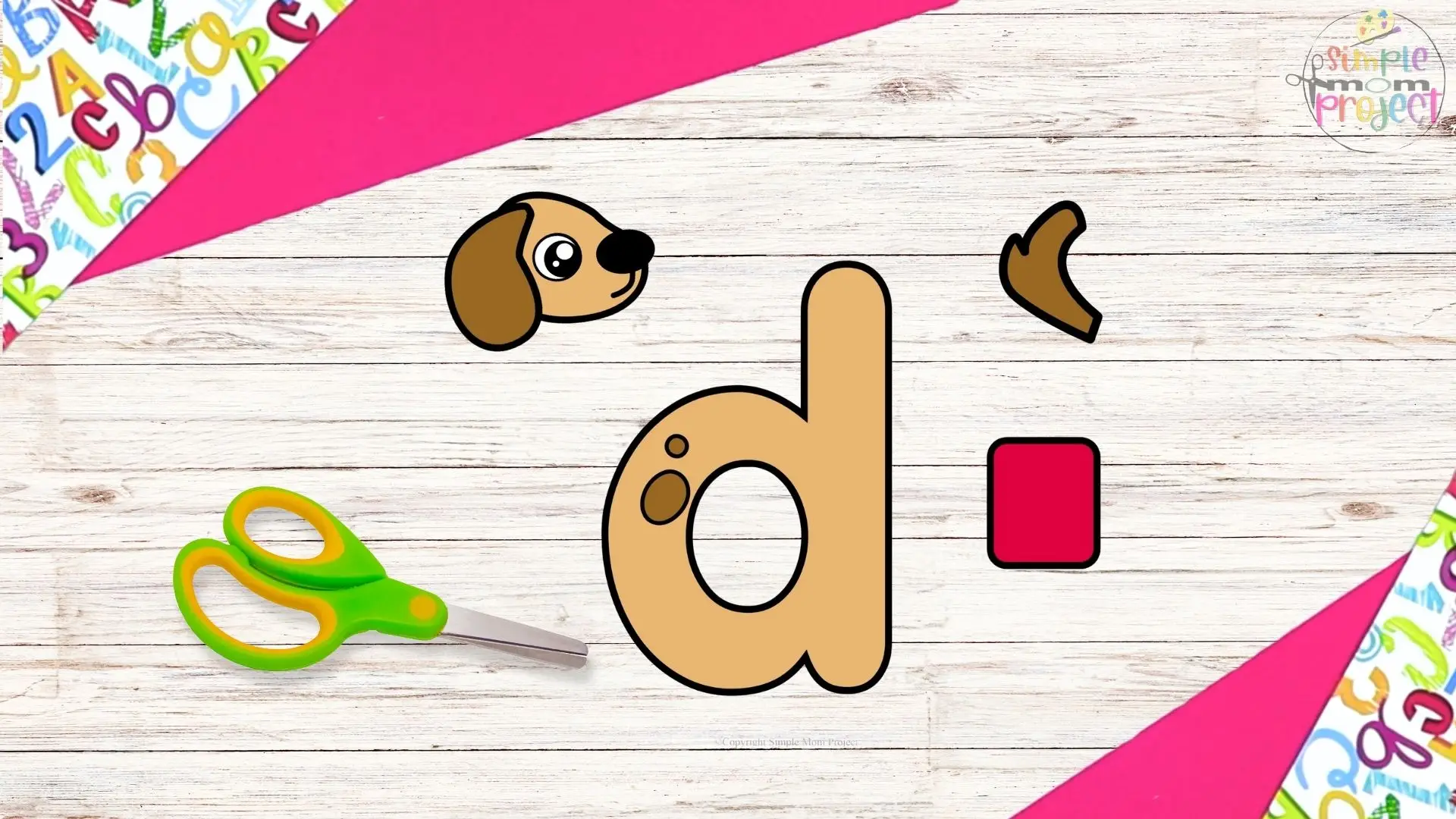 free printable letter d for dog craft for kids 3