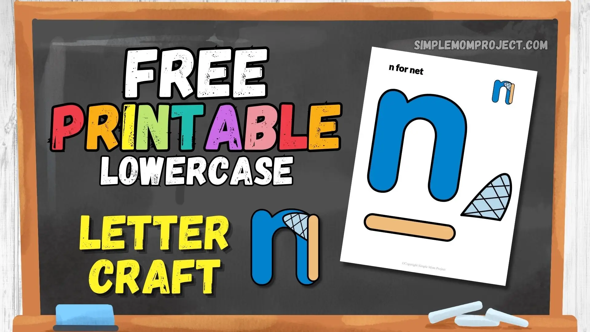 free printable lowercase letter n for net craft template