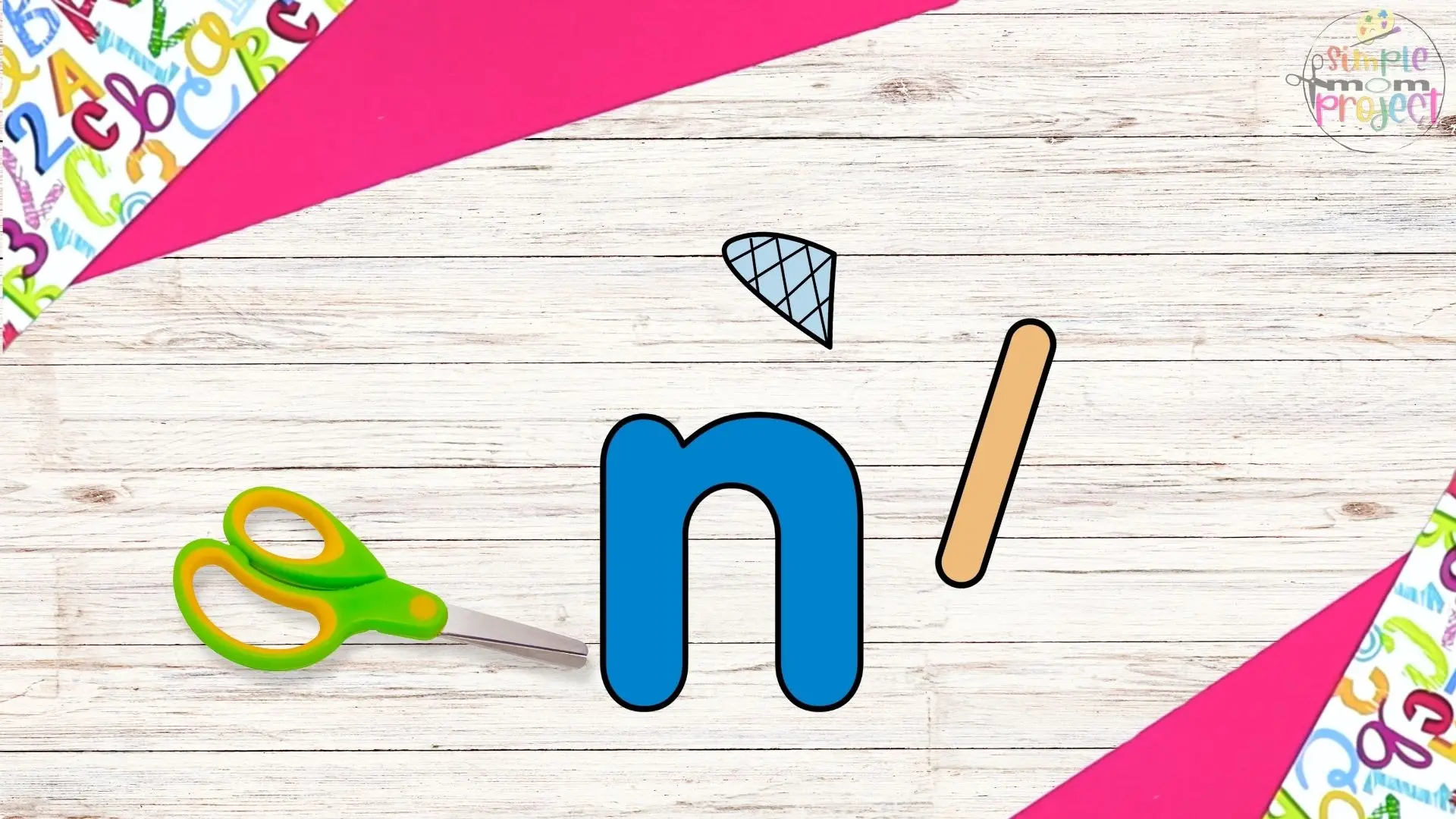 free printable lowercase letter n for net craft template tutorial image 2