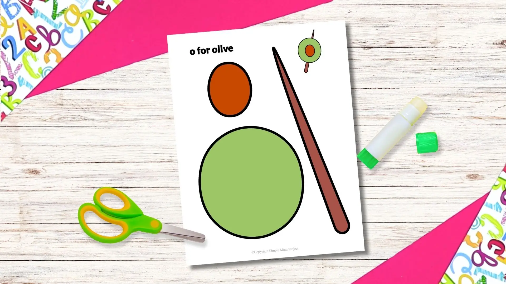 Free Printable Lowercase Letter o Craft Template Tutorial Image 1