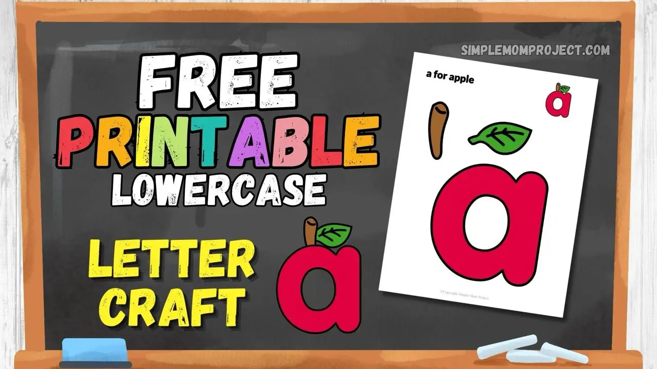 Free Printable Lowercase Letter a for Apple Craft Template