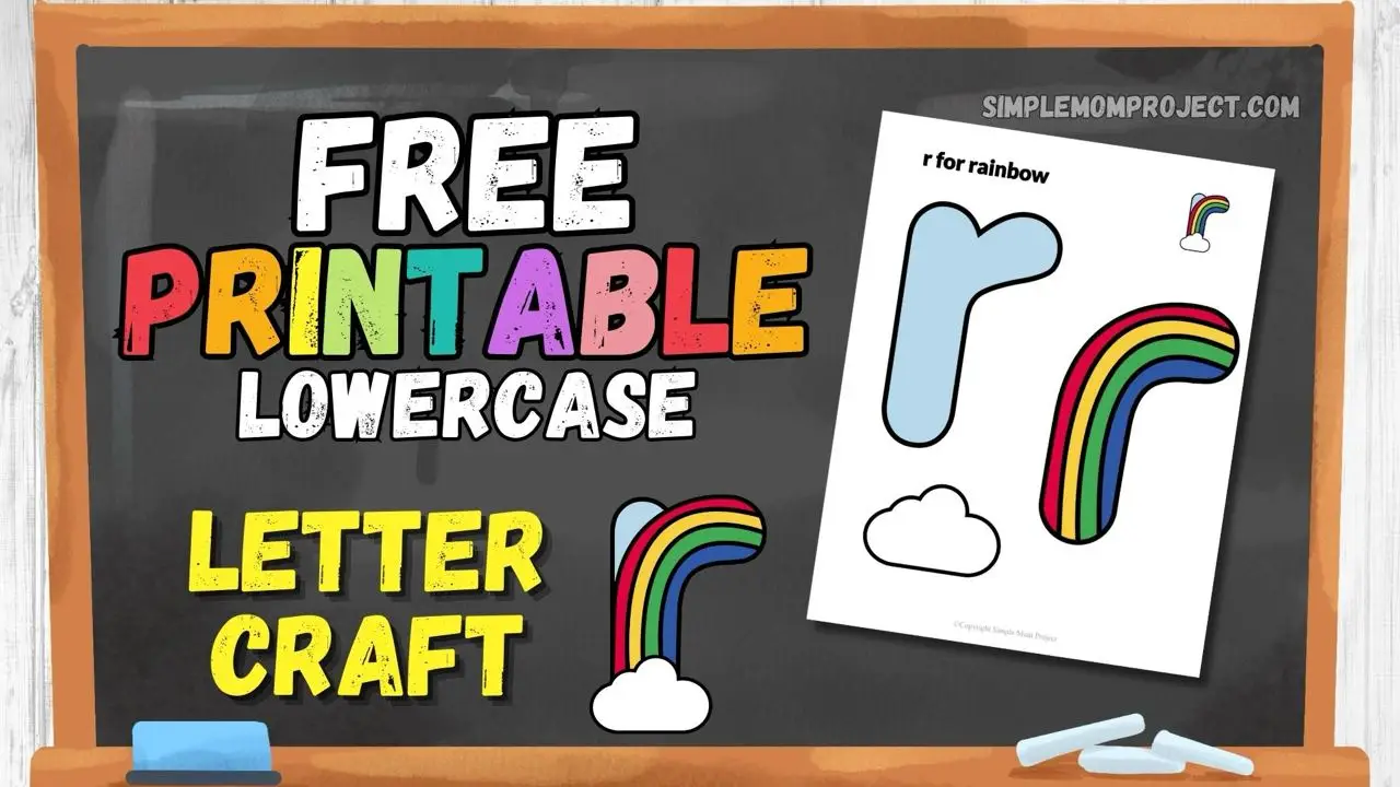 Free Printable Lowercase Letter r for Rainbow Craft Template