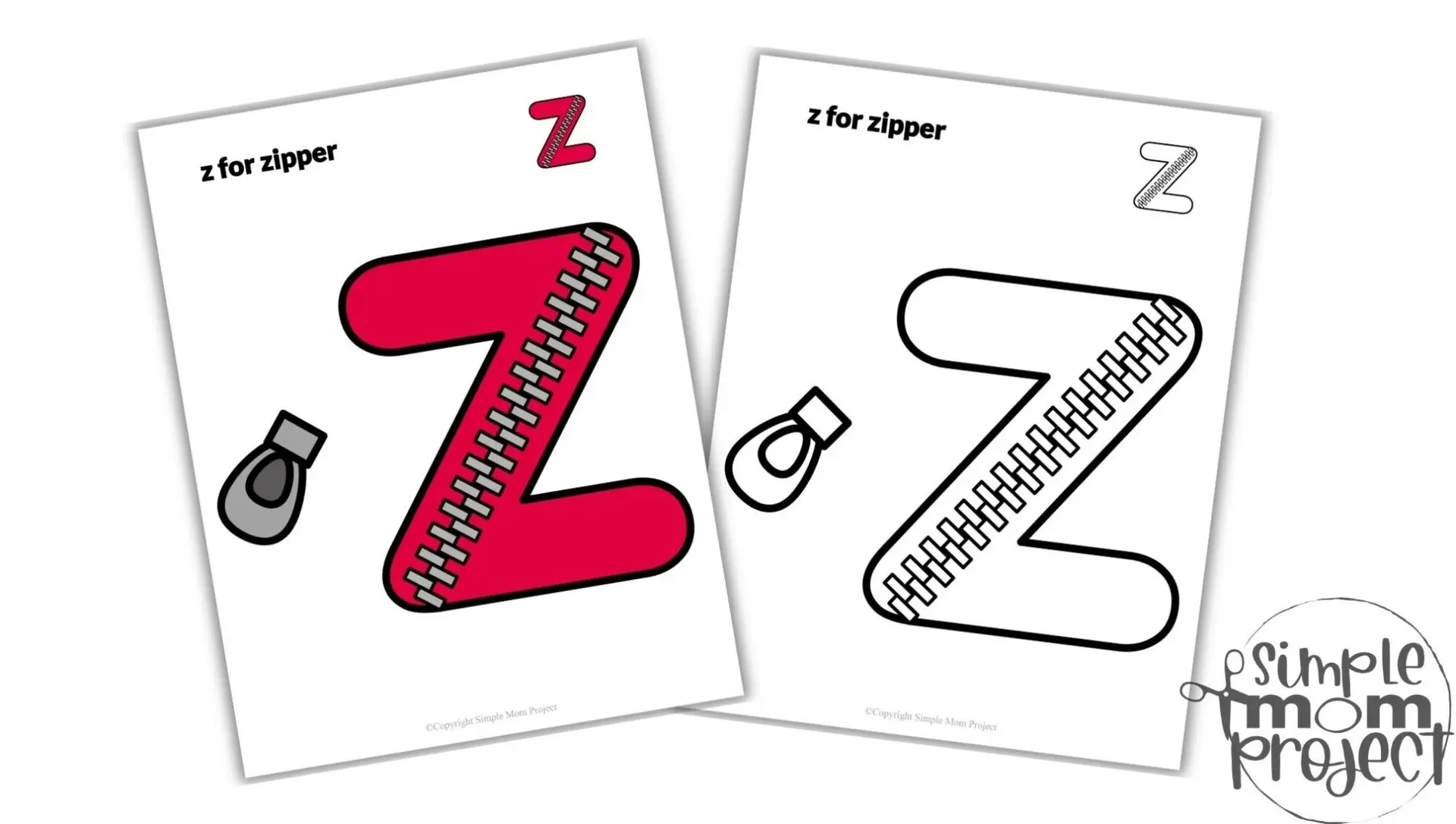 Free Printable Lowercase Letter z for Zipper Craft Template Convertkit