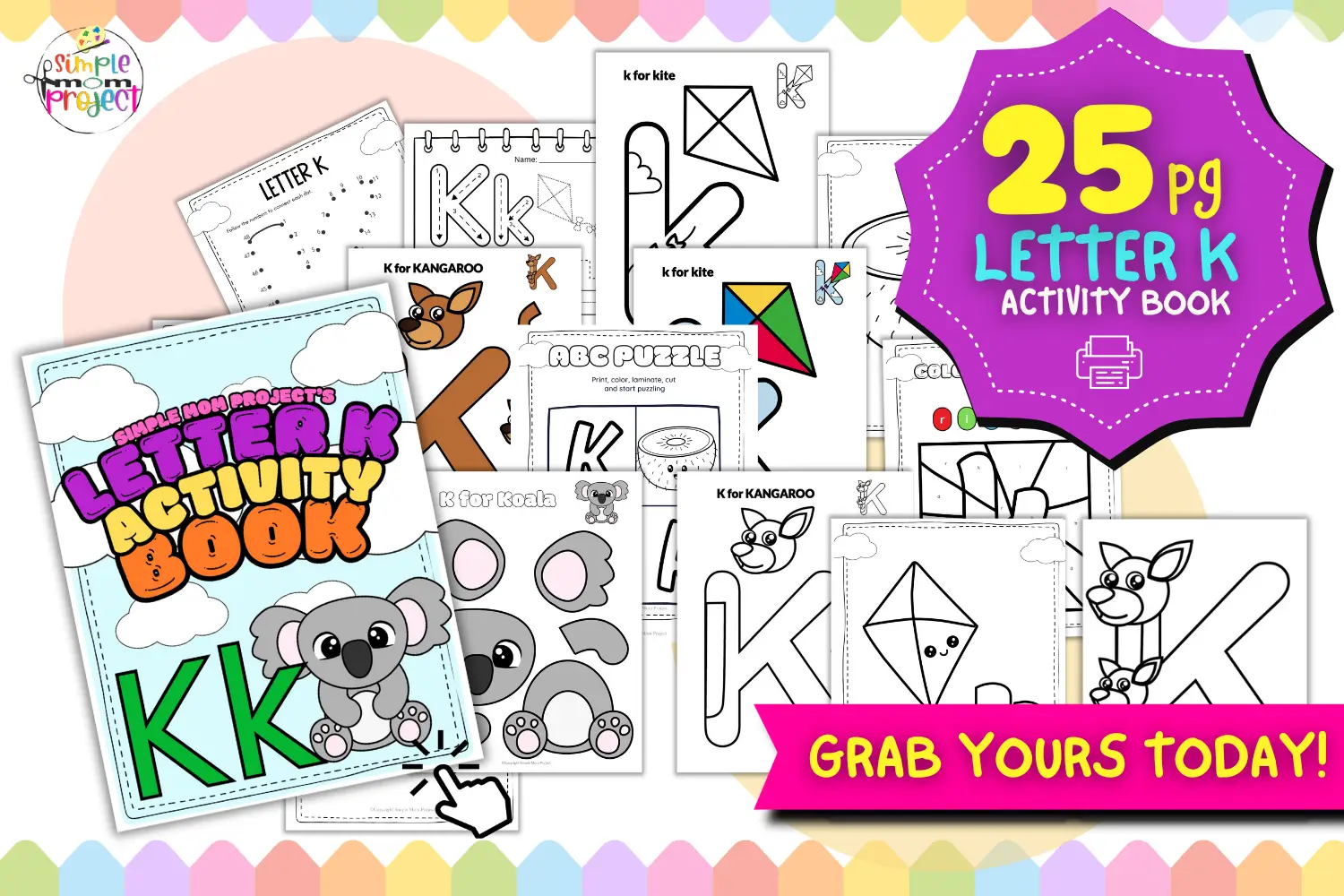SHOP NOW Letter K Activity Book FlatLay 1