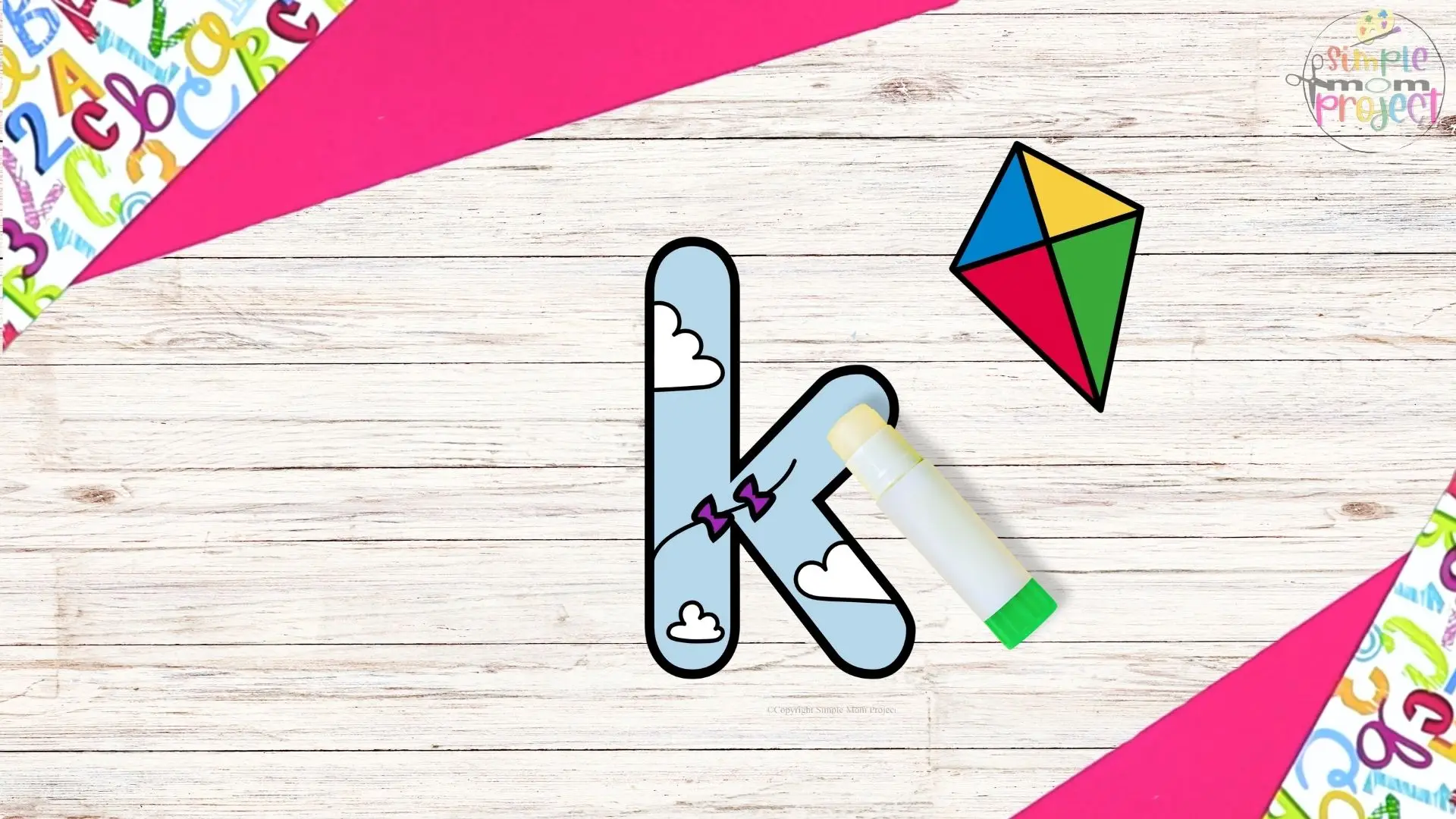 free printable letter k for kite craft for kids 4