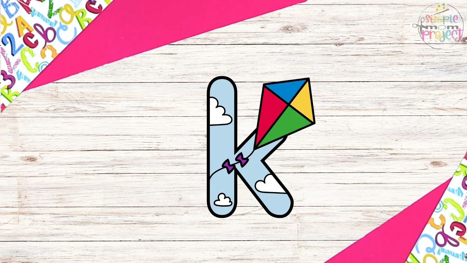 free printable letter k for kite craft for kids 6