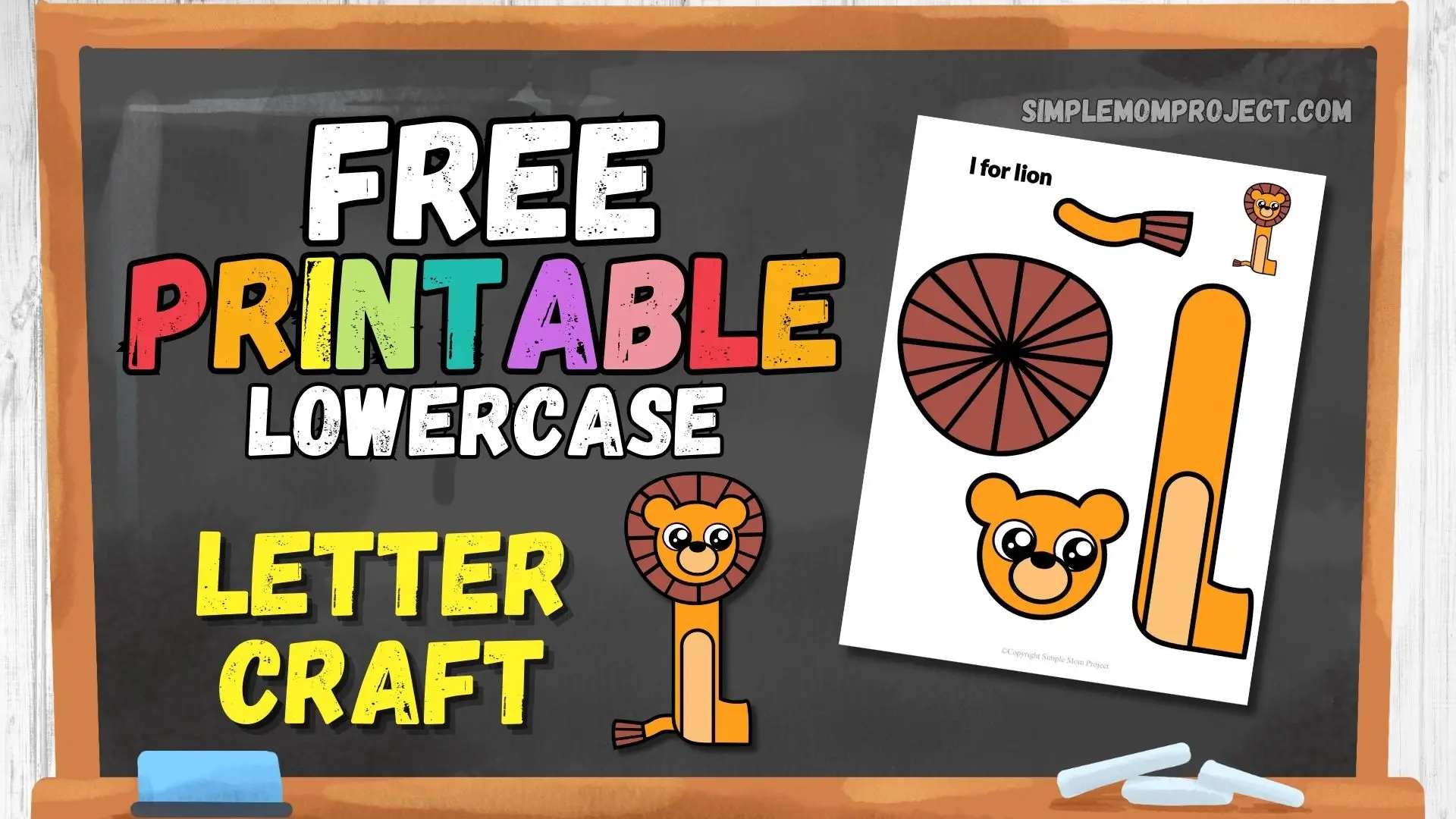 free printable letter l for lion craft for kids 1