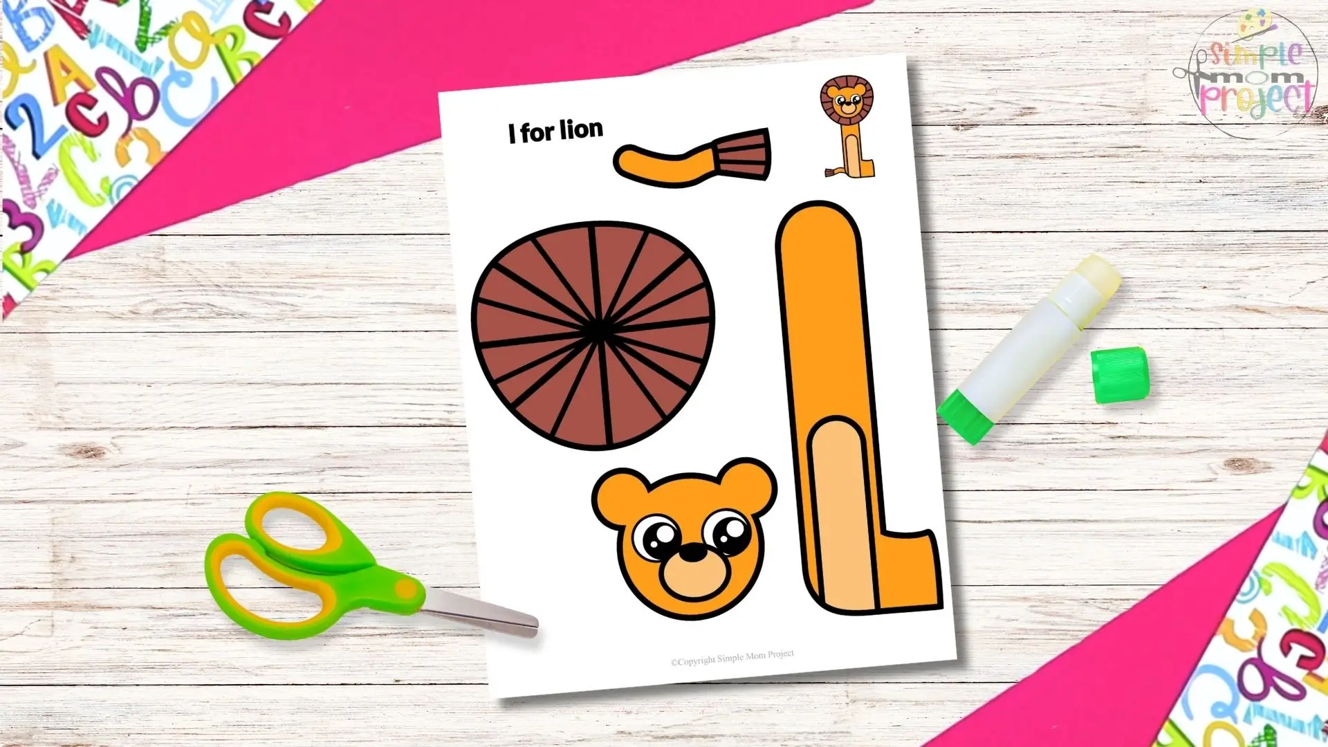 free printable letter l for lion craft for kids 2