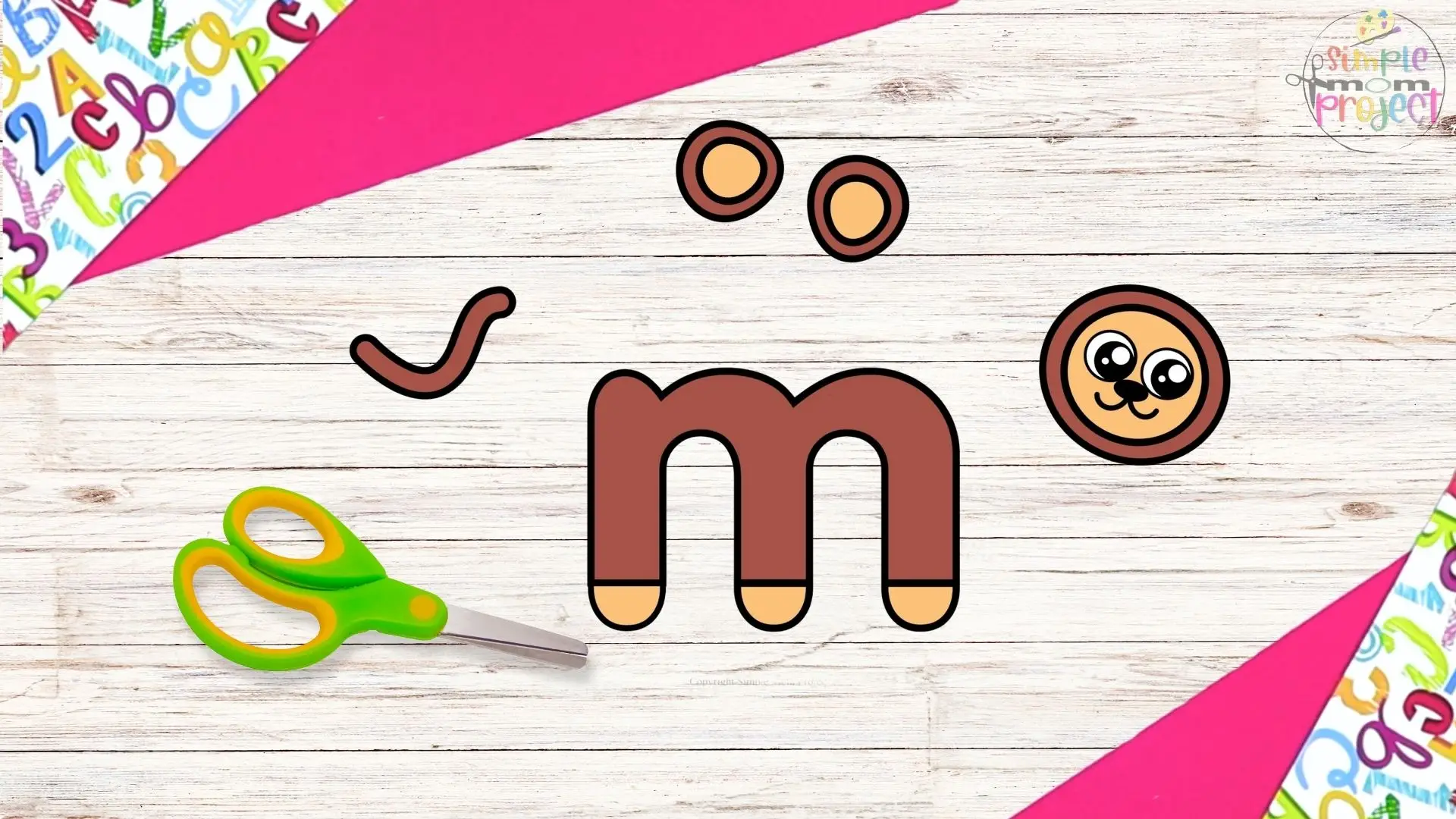 free printable letter m for monkey craft for kids 3