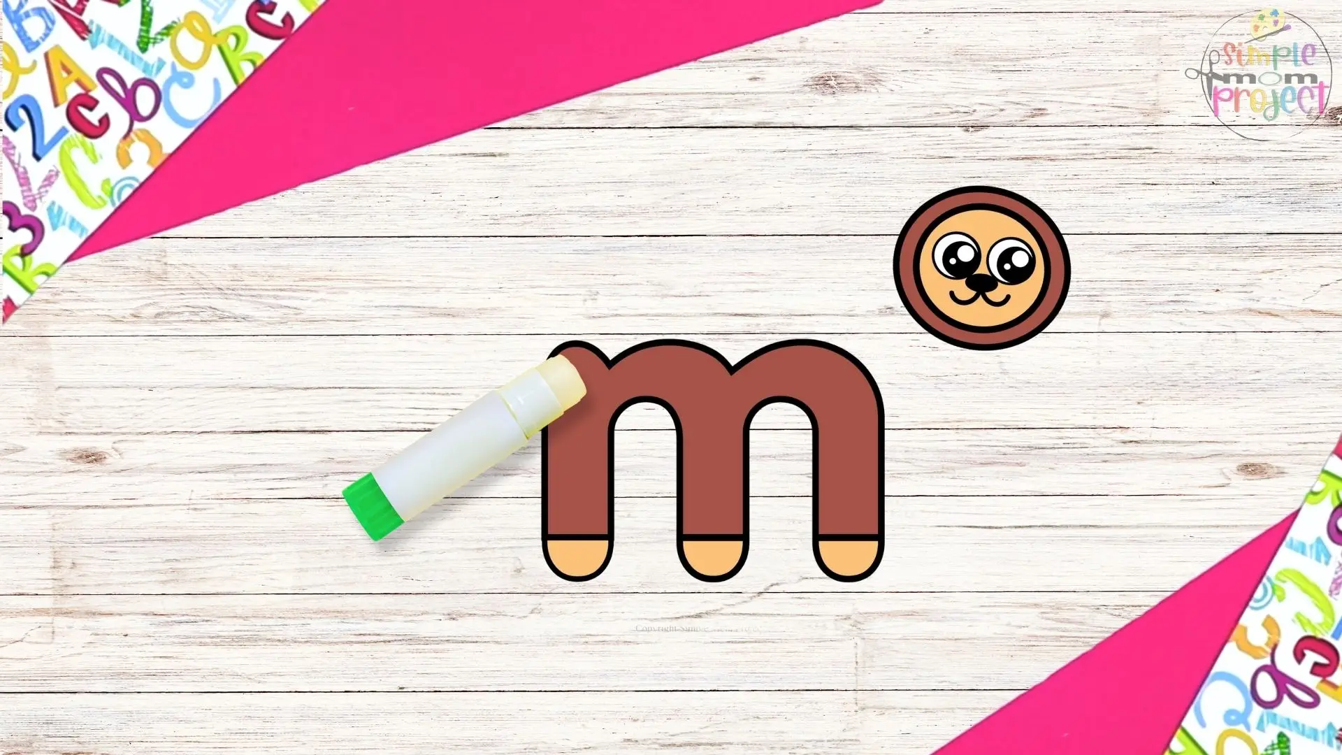 free printable letter m for monkey craft for kids 4