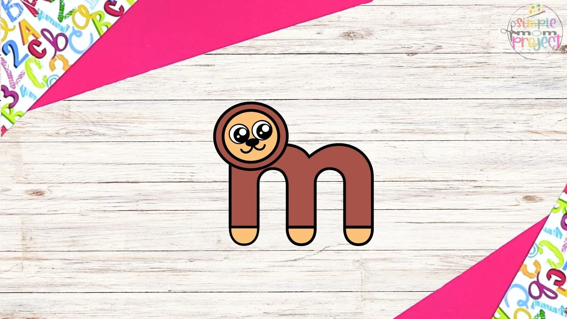 free printable letter m for monkey craft for kids 4