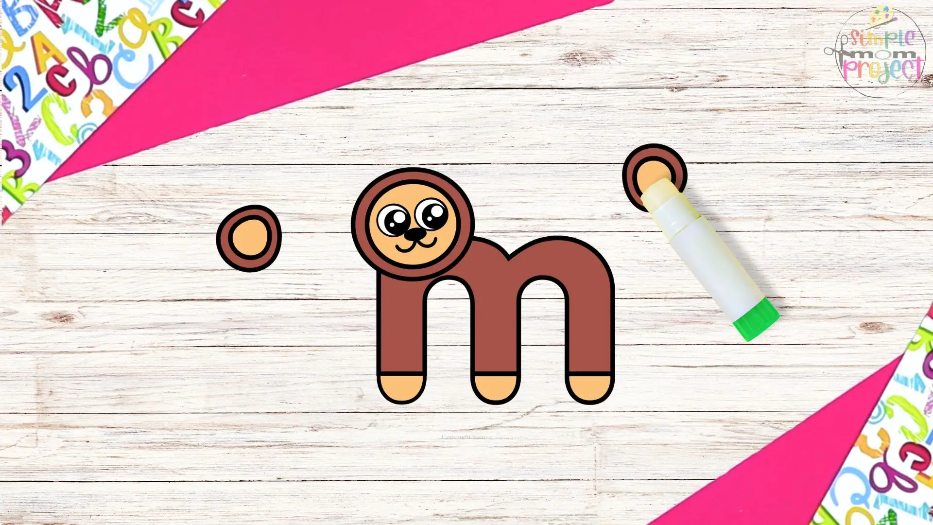 free printable letter m for monkey craft for kids 6