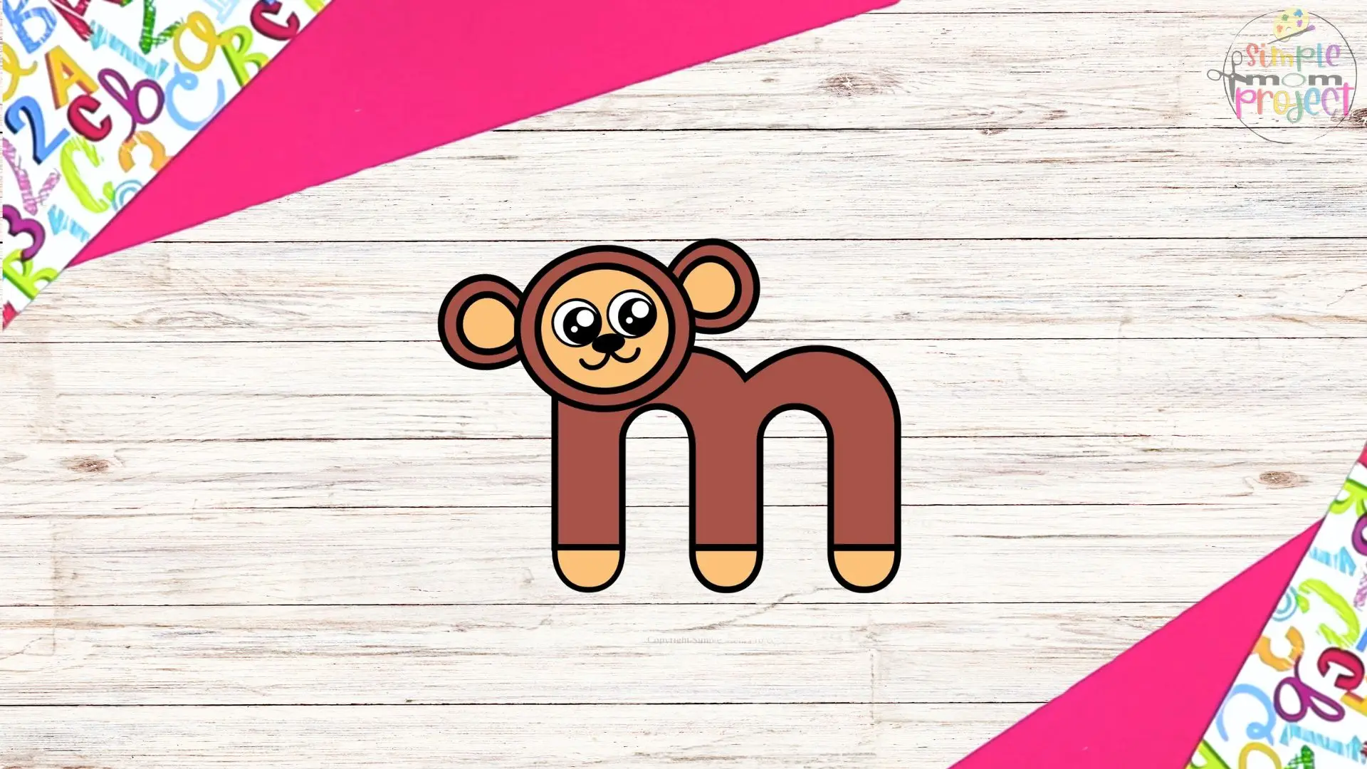 free printable letter m for monkey craft for kids 7
