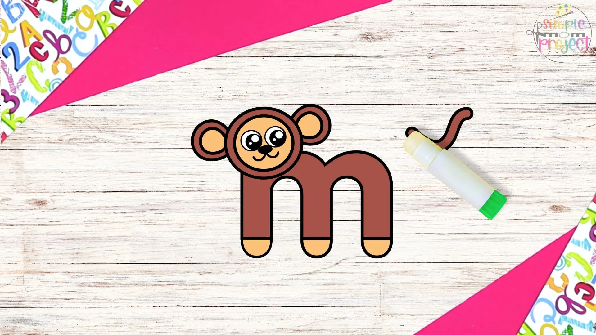 free printable letter m for monkey craft for kids 8