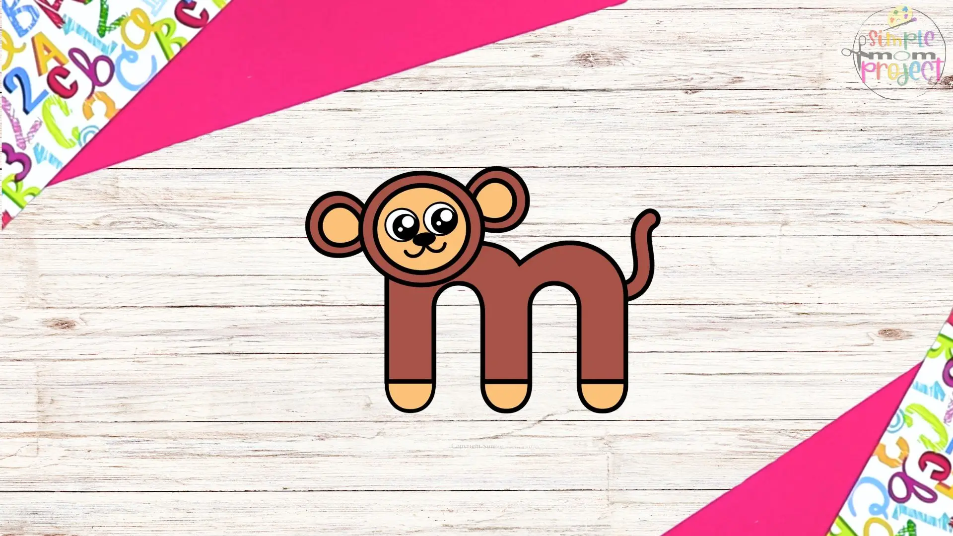 free printable letter m for monkey craft for kids 9