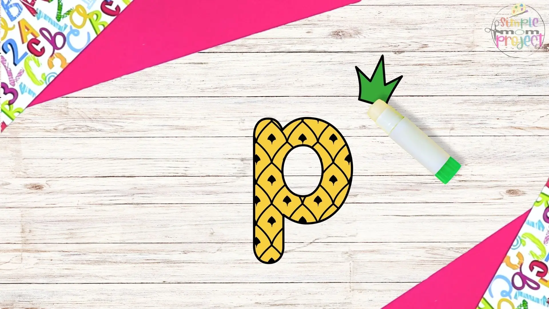 free printable letter p for pineapple craft for kids 4