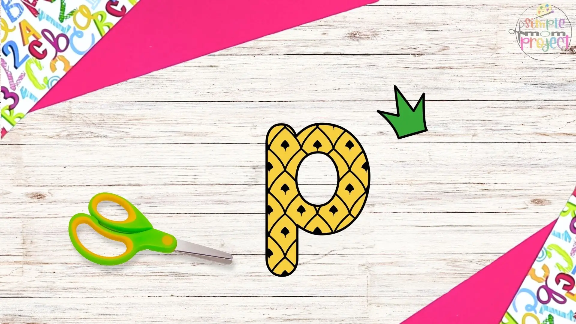 free printable letter p for pineapple craft for kids 6