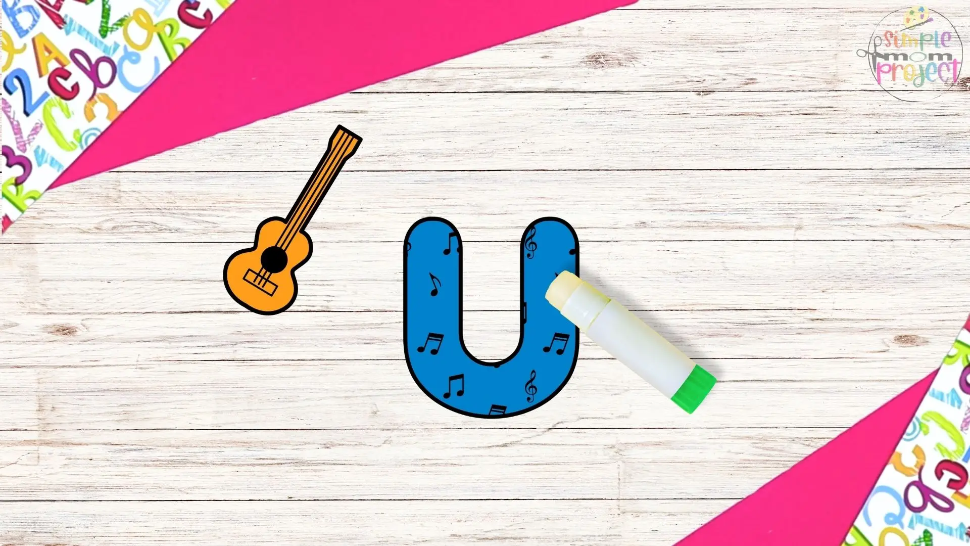 free printable letter u for ukulele craft for kids 4