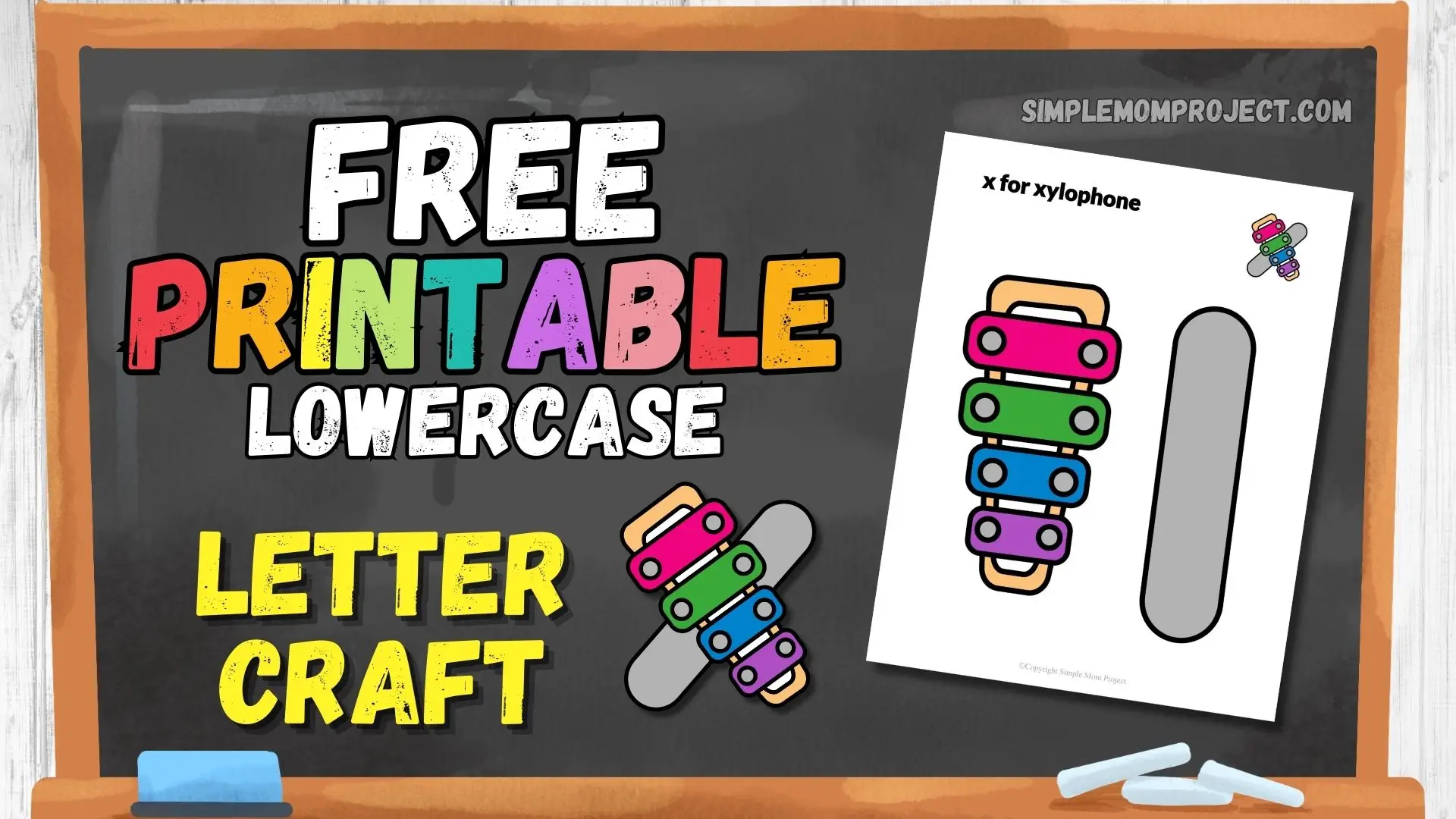 free printable letter x for xylophone craft for kids 1